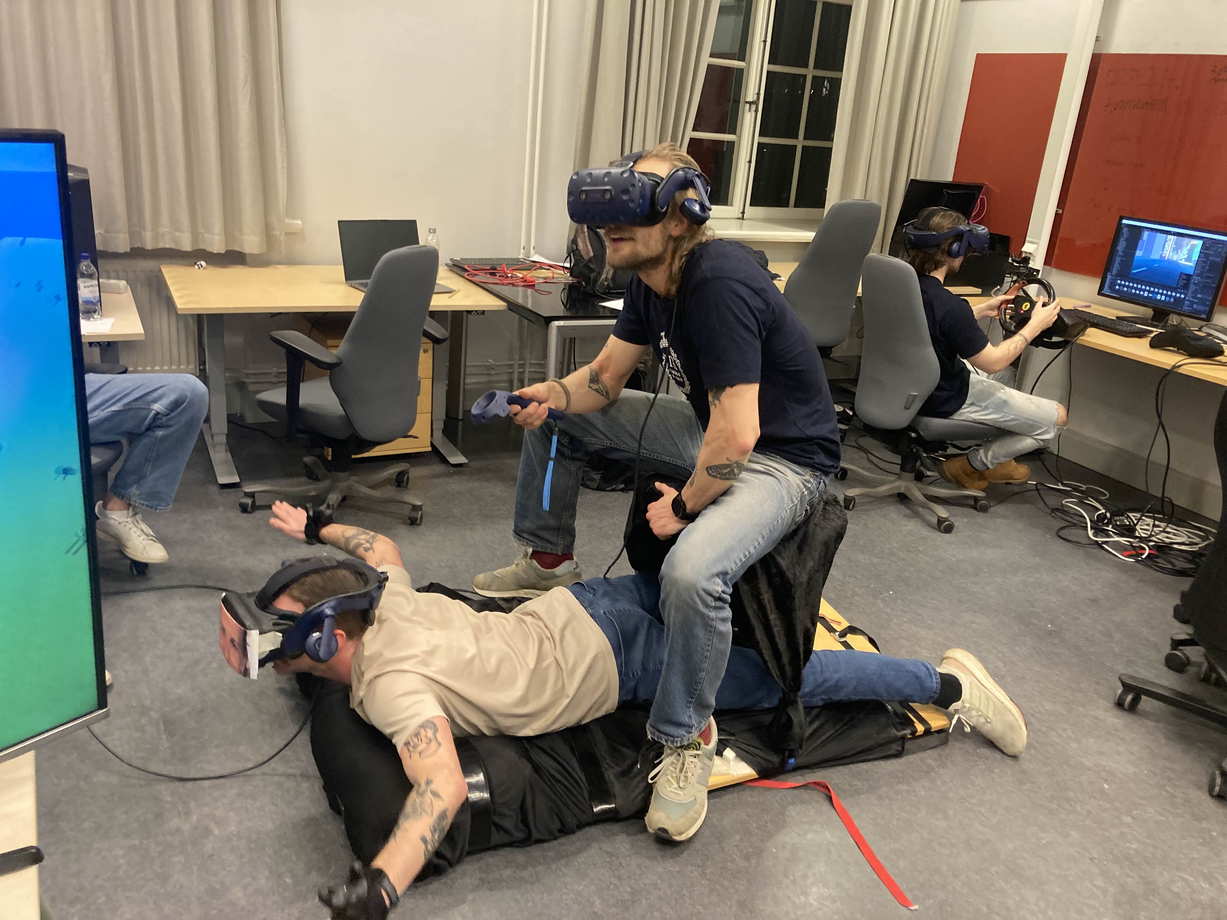 Player riding the dragon